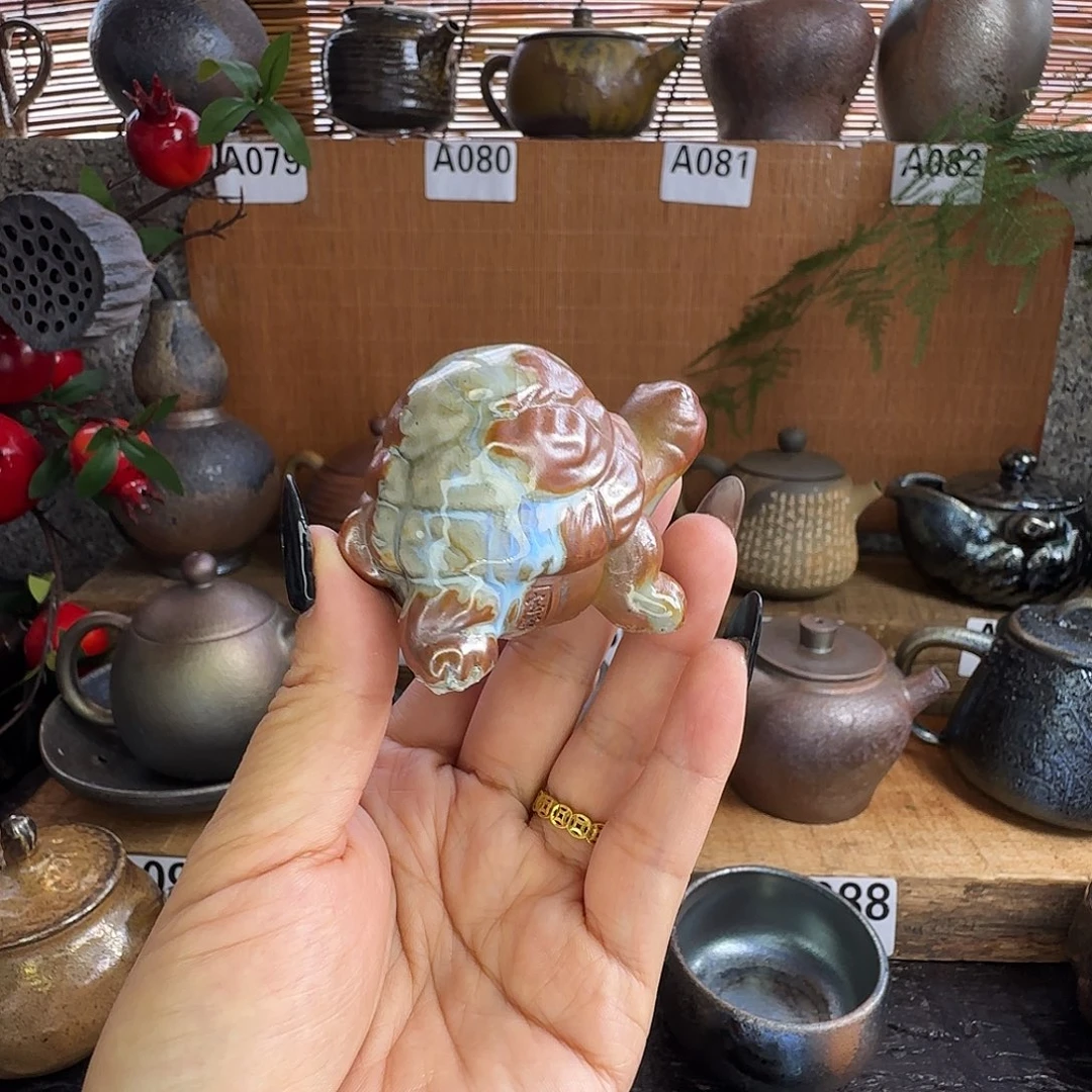 杯鹄*建水紫陶柴烧茶宠