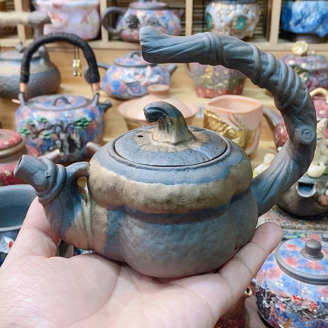 粗陶志野柴烧茶器