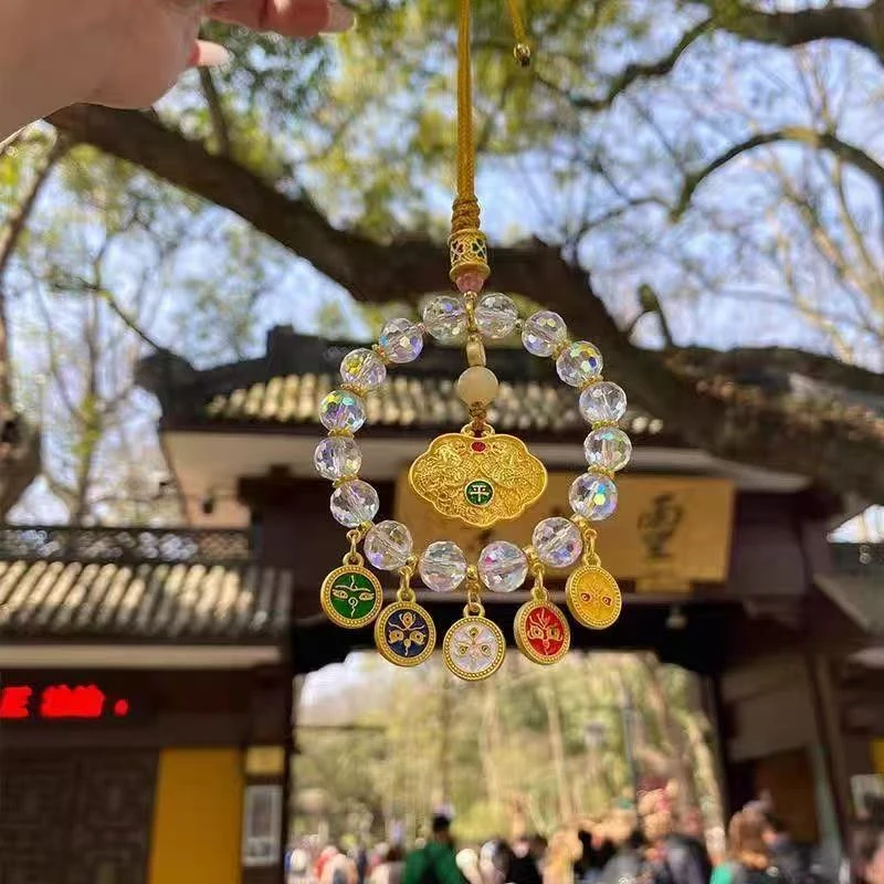 普陀山五路财神汽车挂件