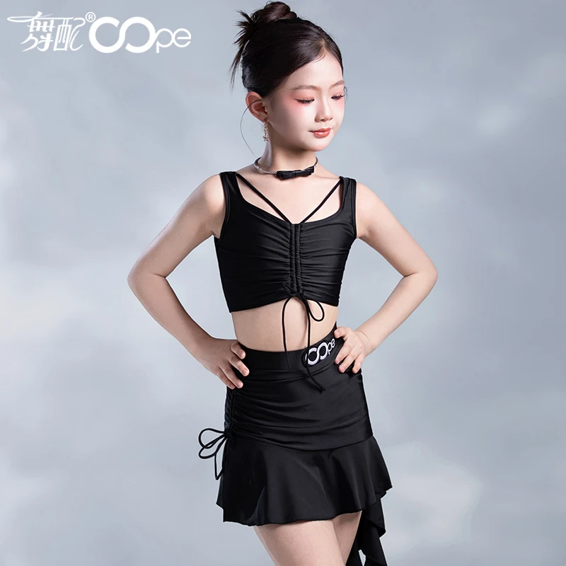 WL51378-2025新款舞服oope舞配舞服百搭显瘦黑色拉丁舞练功服女