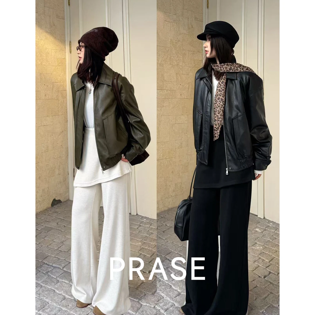 PRASE·噜【摩登温度】新国标90白鸭绒冬夹羽绒休闲短外套女PR511B04