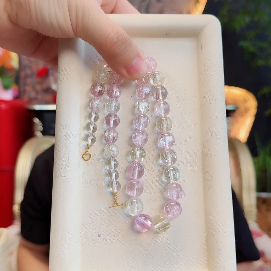 手串锂辉石18K金镶嵌12毫米