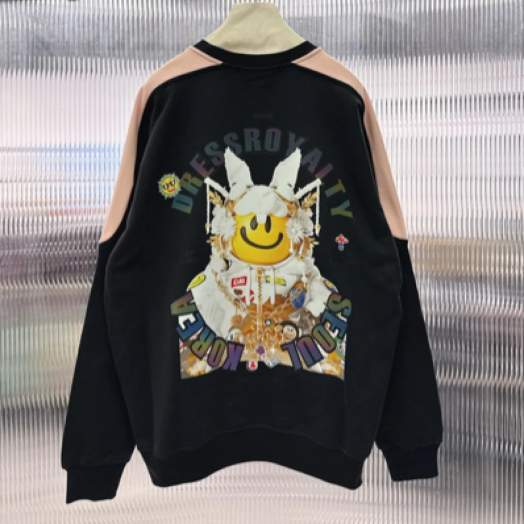 DRESS ROYALTY还珠格格圆领卫衣情侣宽松休闲百搭加厚上衣-D0006