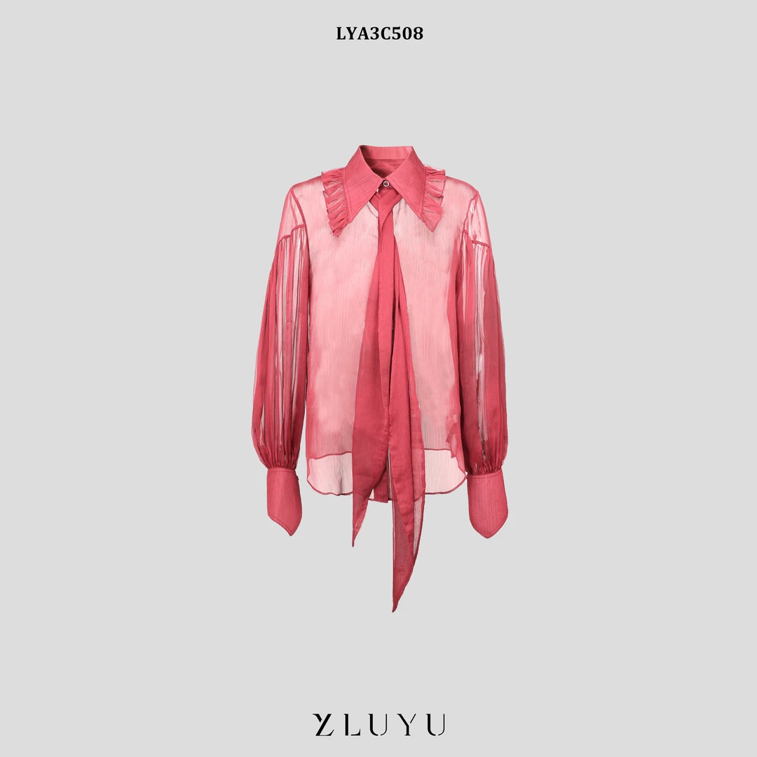 LUYU/鲁遇设计师款春夏季款上新轻奢时尚百搭女装衬衫LYA3C508