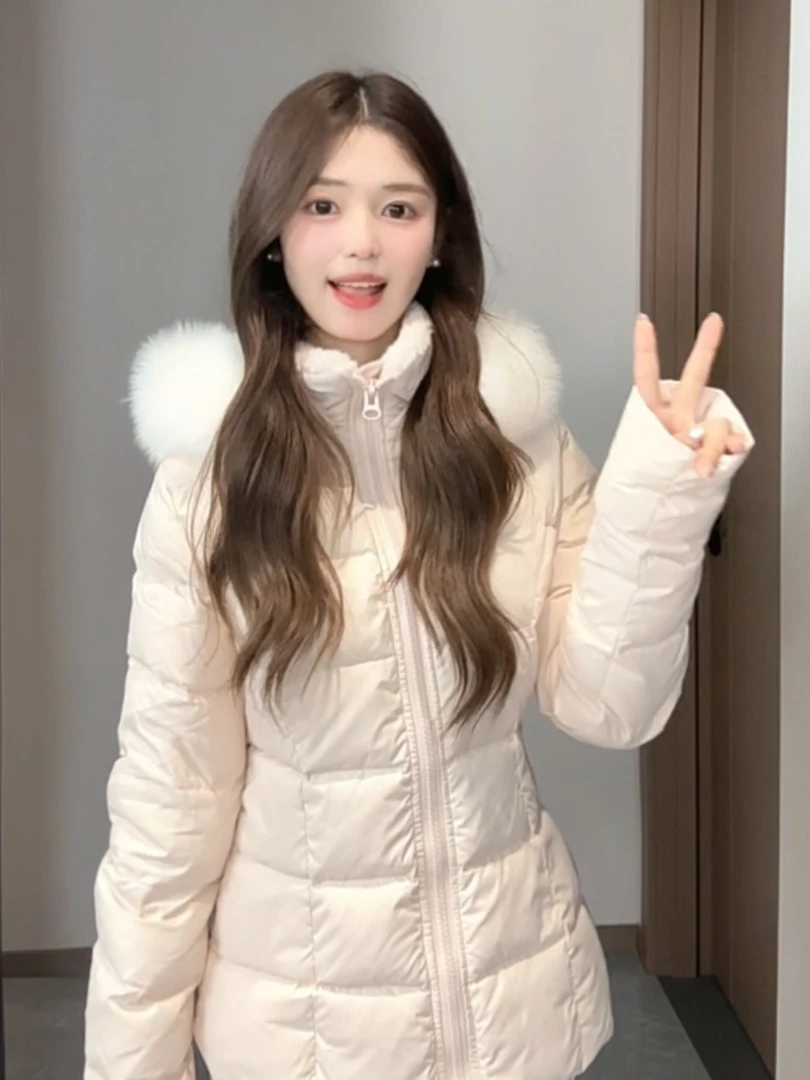 【喻元元专属】清！清！清！新国标90白鸭绒新款收腰羽绒外套241204