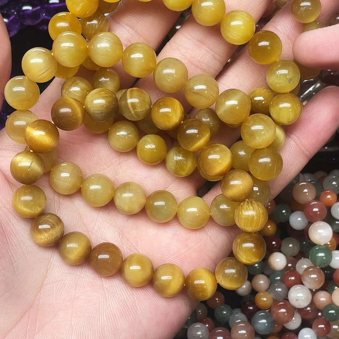 未镶嵌手链水晶金虎眼10+多样性发其一