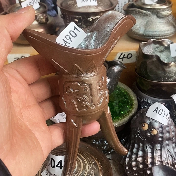 紫砂茶杯柴烧纯手工901