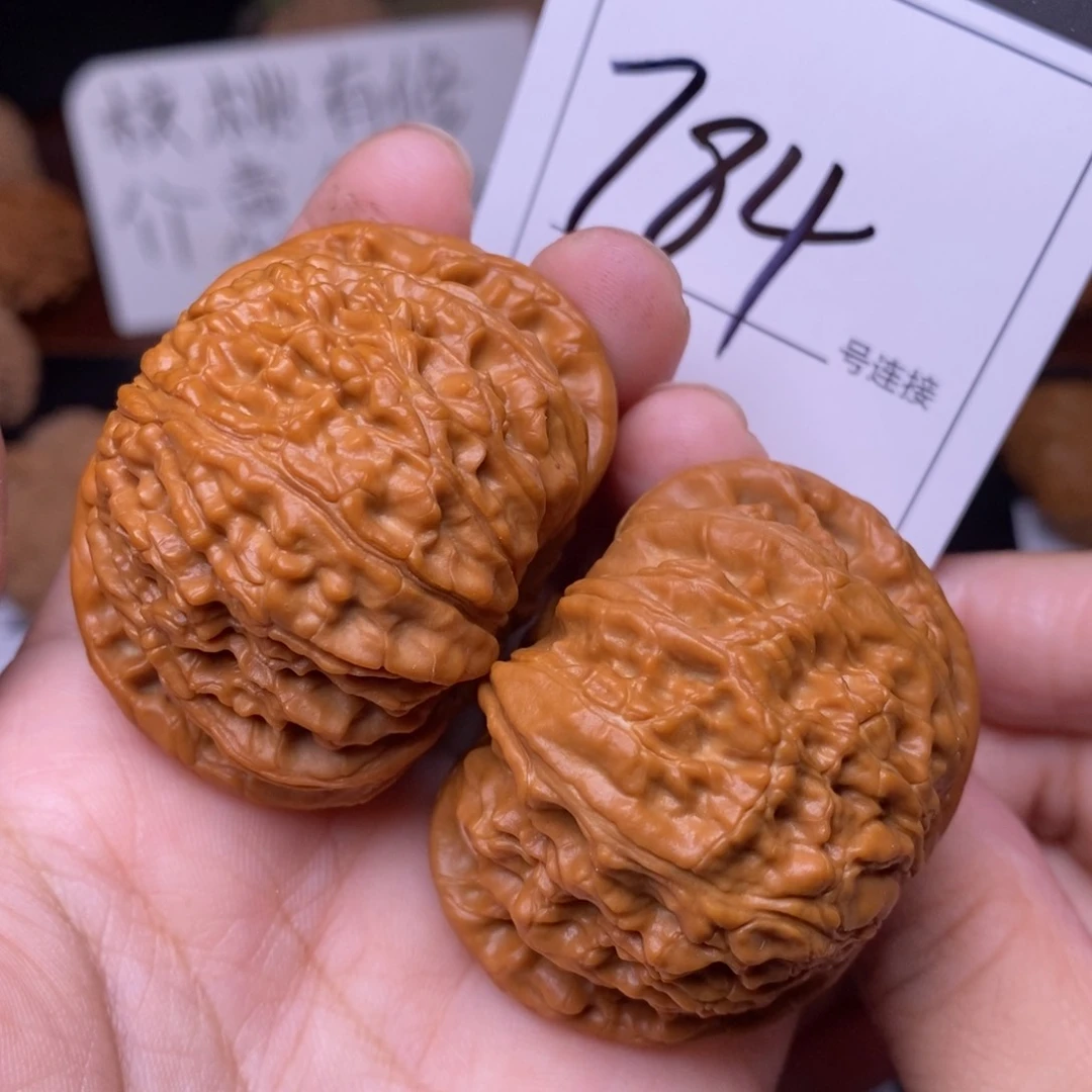 把件文玩核桃784闷尖白狮子头4.7