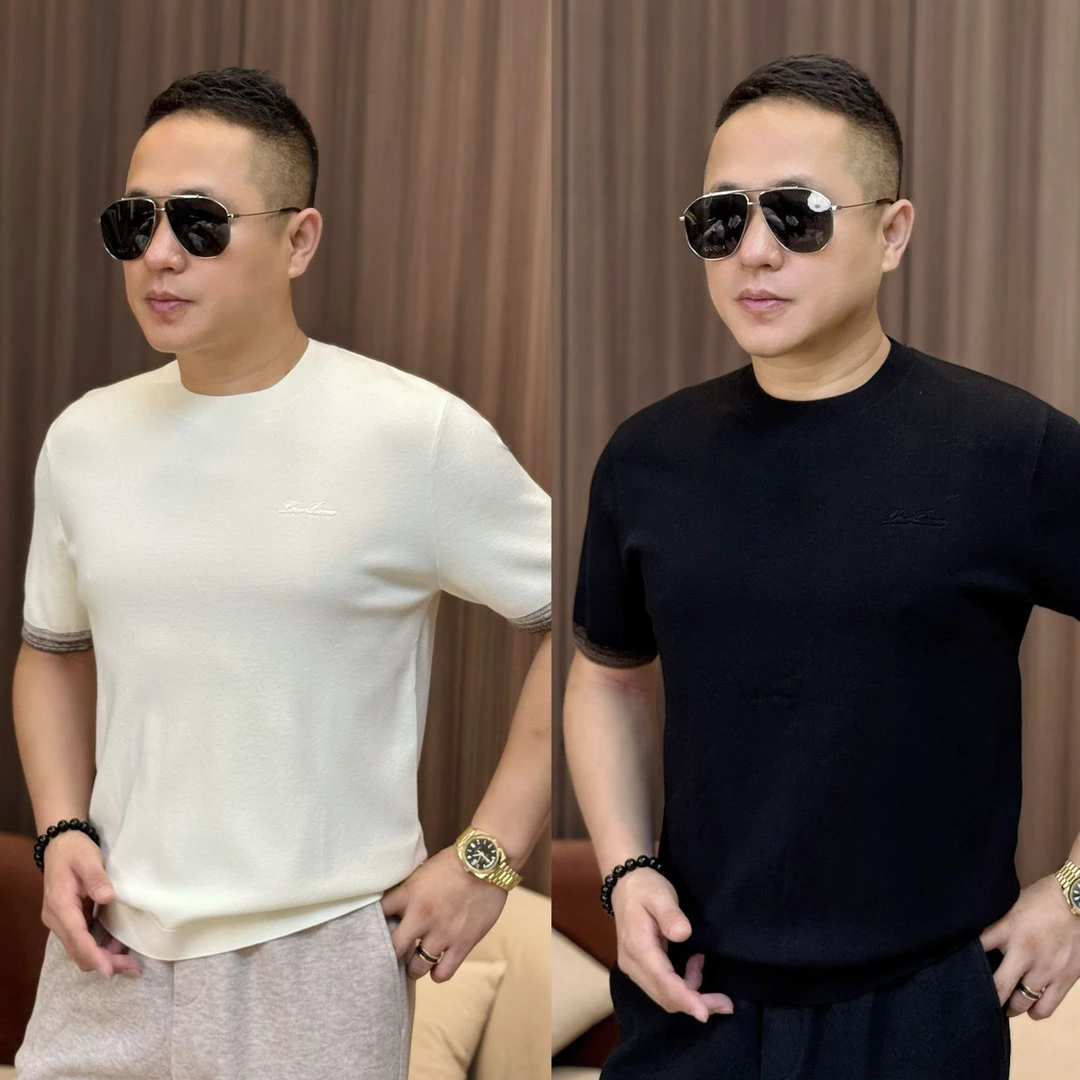 孙先生｜桑蚕丝绵羊毛混纺男士圆领针织半袖5750