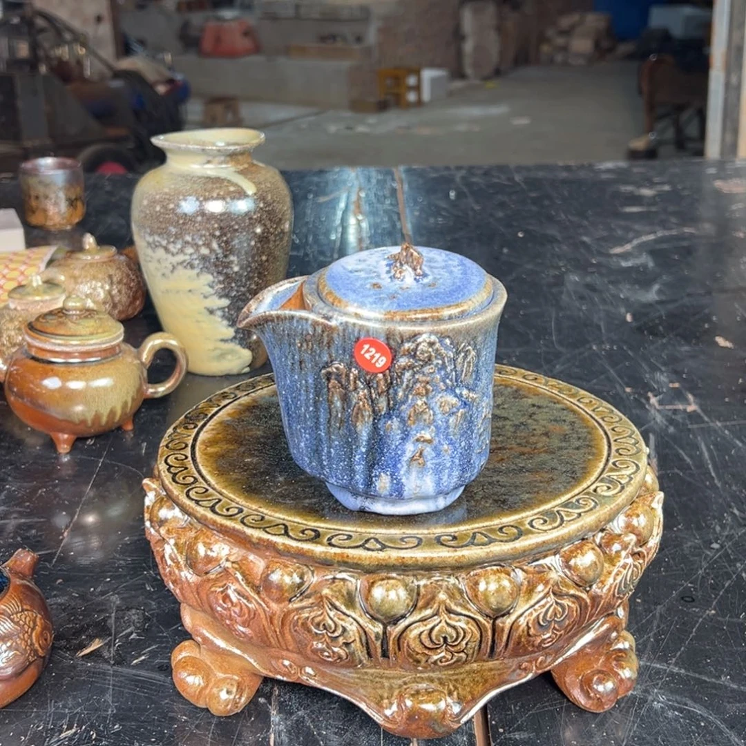 1219号手捏柴烧宝瓶