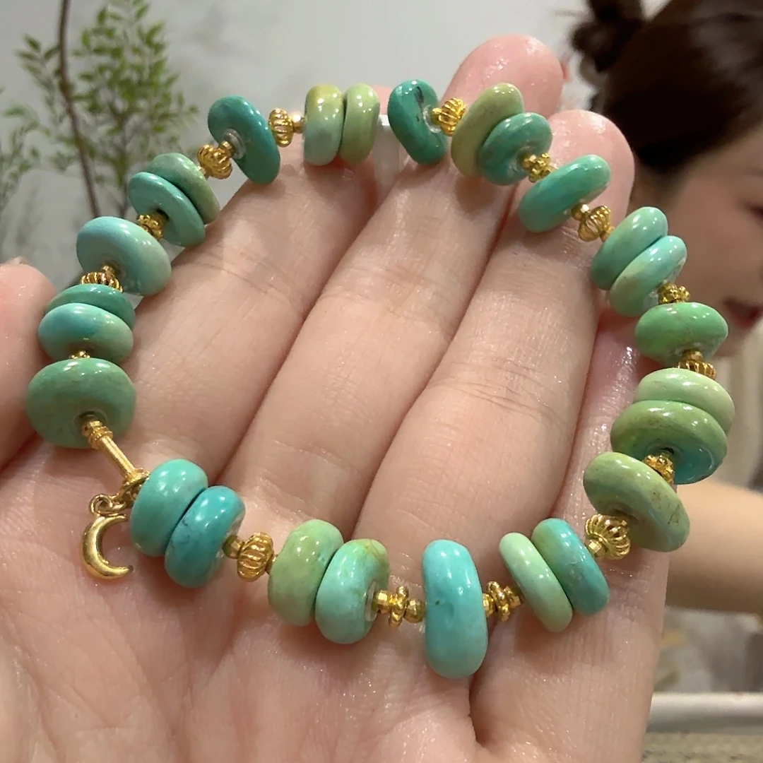 绿松石18K金镶嵌珠宝奇石