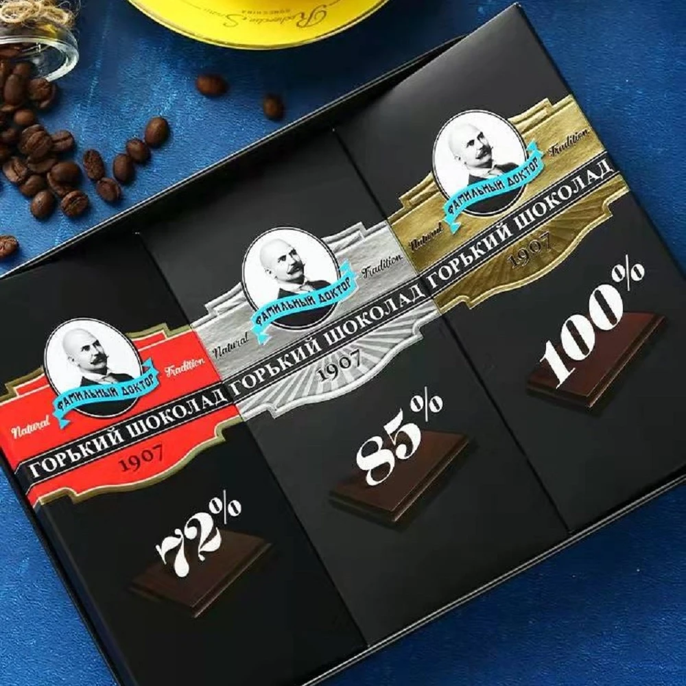 （六块）俄罗斯原装进口 精致牌教授世家系列黑巧克力70g/块 Y