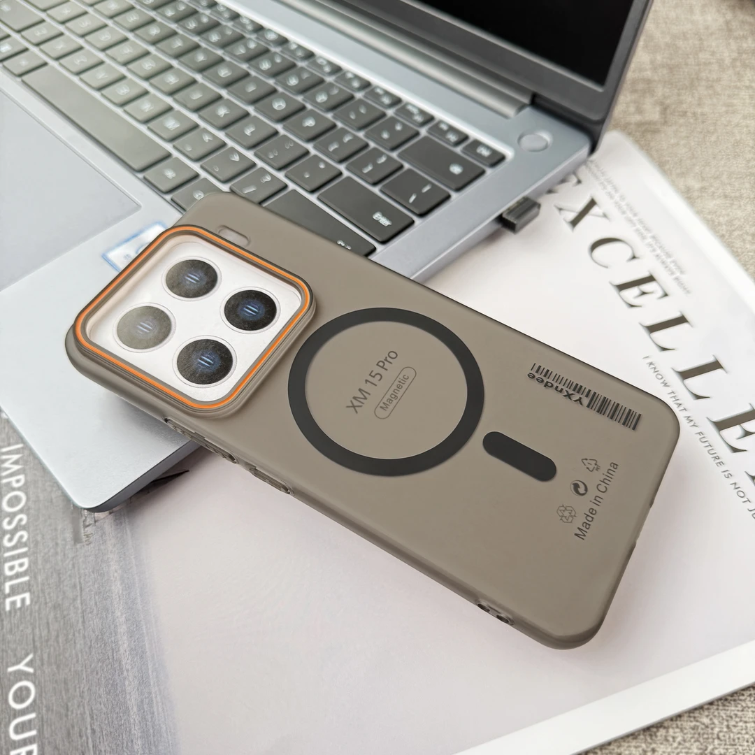 柔砂肤感磁吸手机壳适用小米14Pro抗指纹红米K80全包防摔保护套