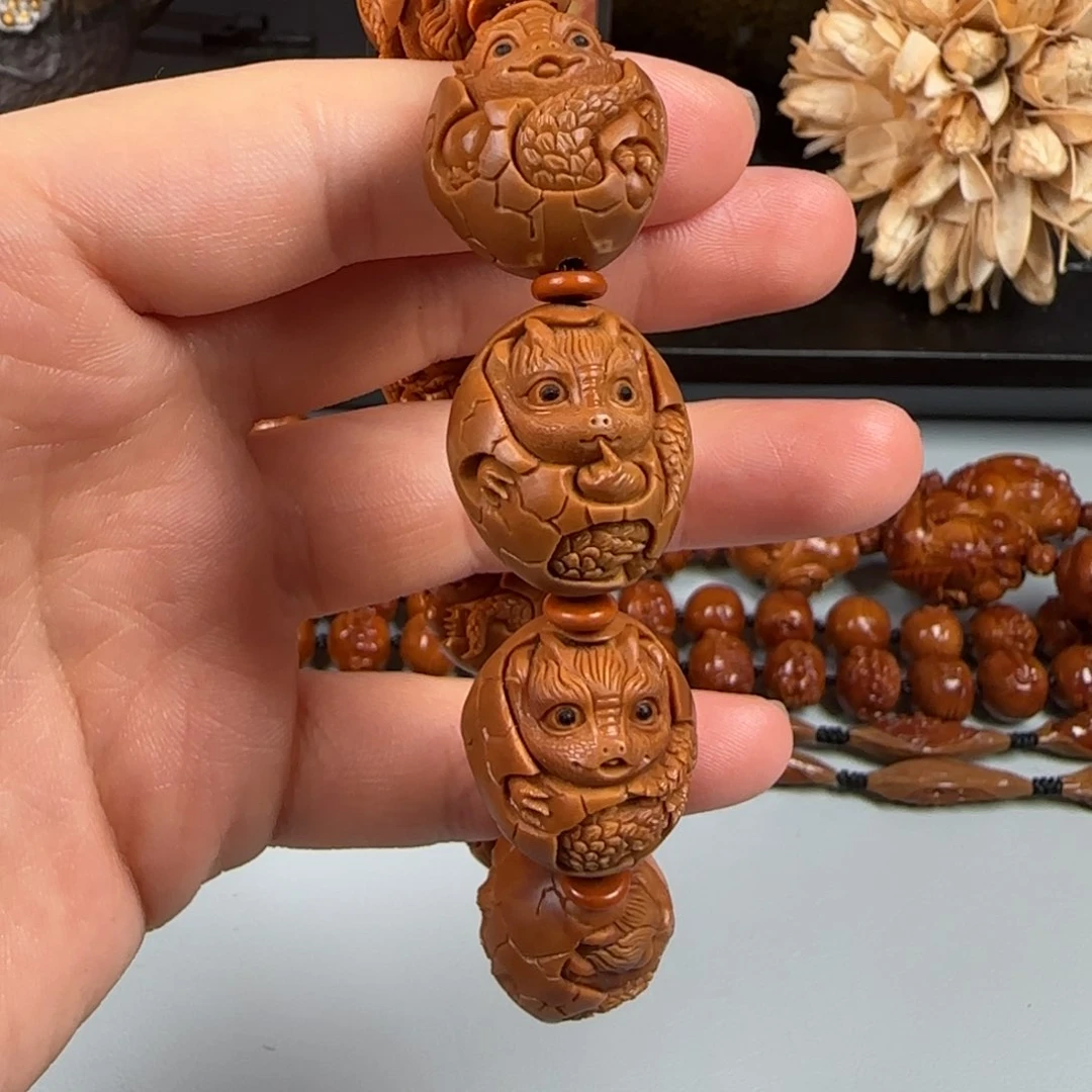 橄榄核手串/手链学峰 20铁核龙蛋女宝