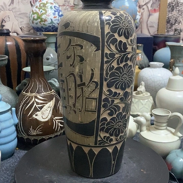 摆件慈舟窑梅瓶1111