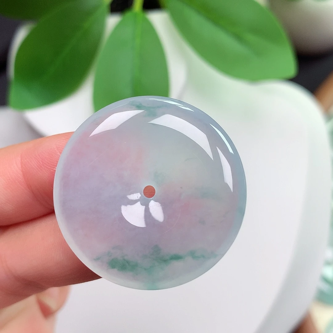 颈饰未镶嵌翡翠平安扣31.2x6.0mm