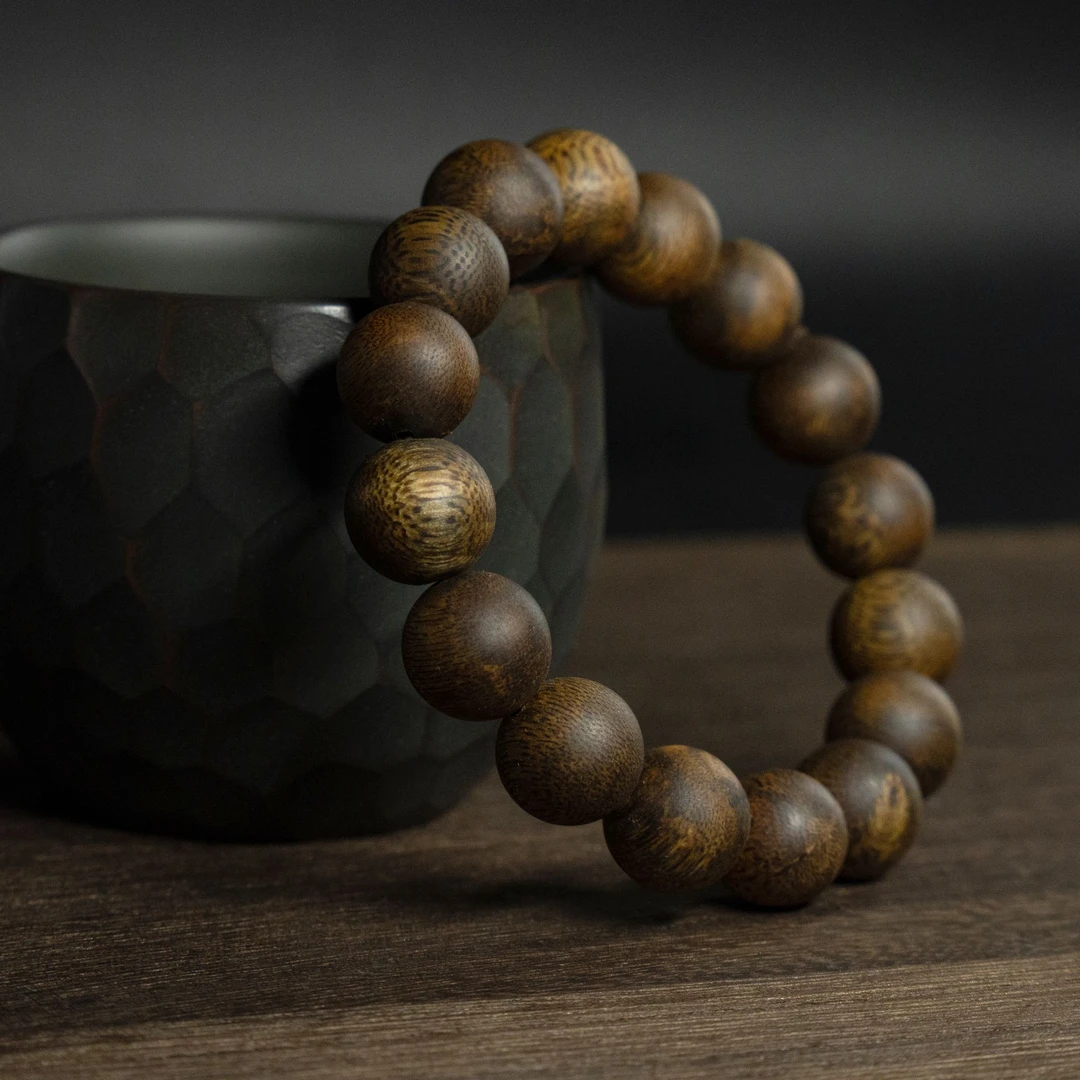 沉香海南高山料【乌身】（5A级）1.4圆珠单圈手串15g 多样性发其一