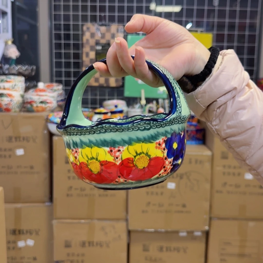 瓷片莫妮卡小提篮一只