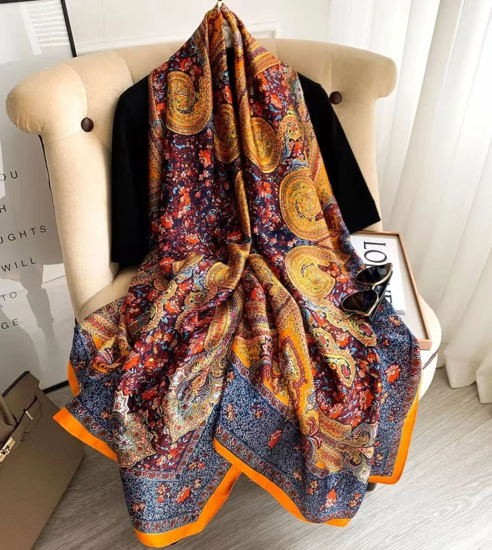 【辉煌】180*80丝巾气质百搭国风双面大方高档女士时尚