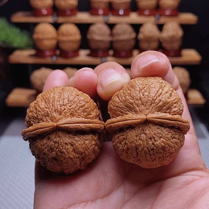 文玩核桃把件脑纹元宝24