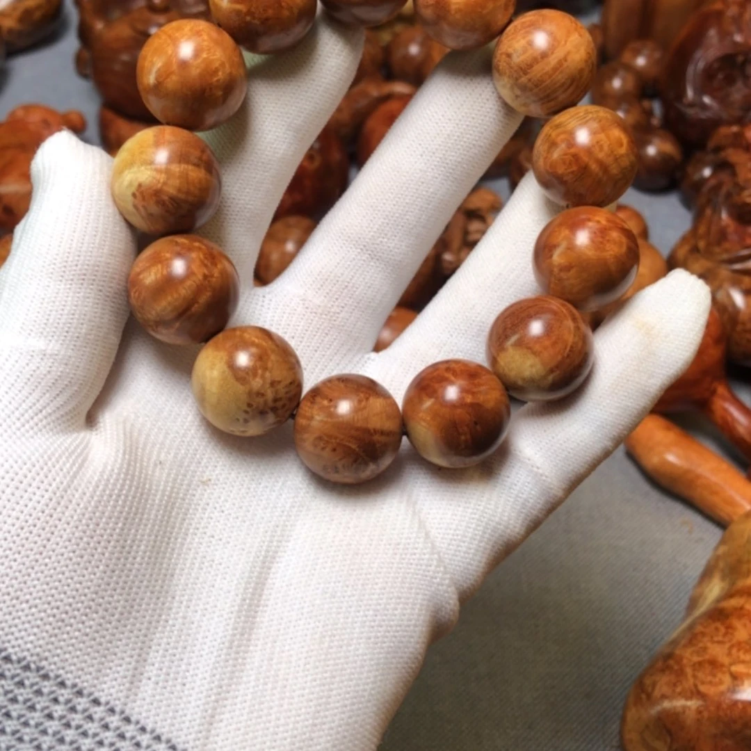 【闪购商品】木小*麻梨疙瘩火琉璃手把件