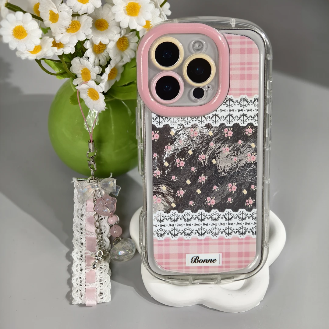 新款潮牌多巴胺女孩泡芙冰川适用苹果16华为vivo红米oppo手机壳