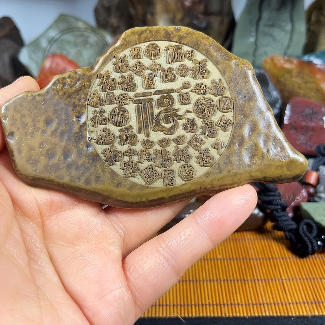 新疆戈壁石原石雕刻76