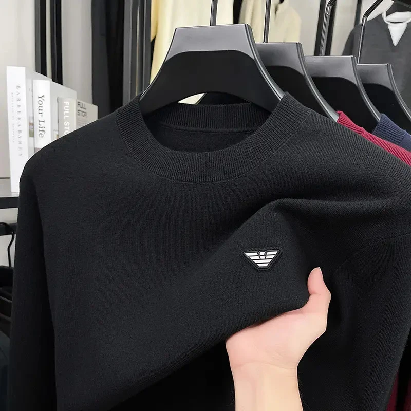 【六哥专属】【羊毛毛衣】镭铯金属短袖羊毛毛衣男百搭秋季时尚休闲