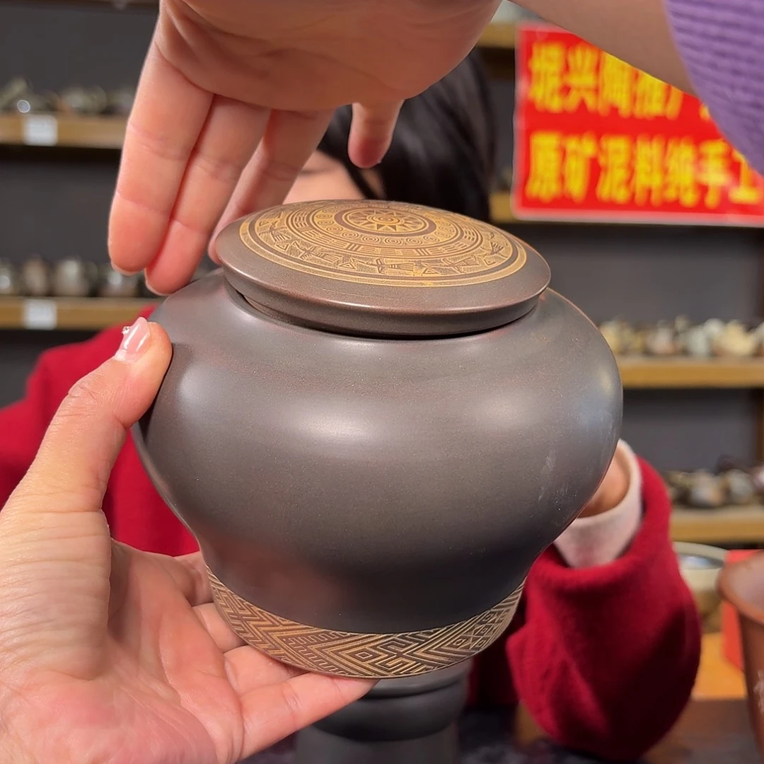 杯坭兴陶柴烧全手工原矿泥料杯