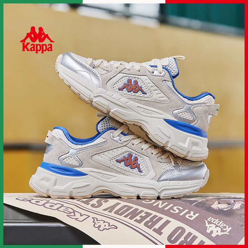 Kappa/卡帕老爹鞋背靠背秋季时尚百搭增高跑鞋新款防滑情侣鞋38CJ