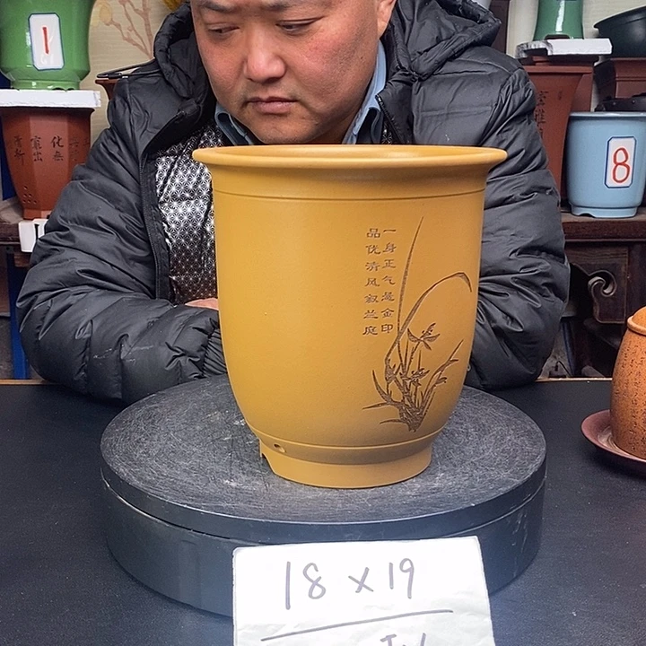 紫砂花盆货号一只ZJJ16