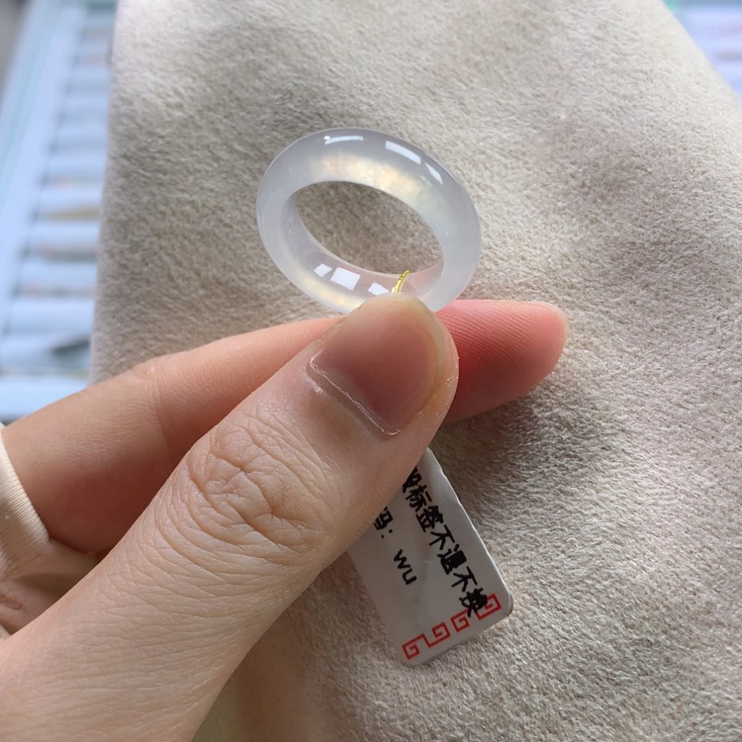 翡翠戒指未镶嵌圈口12