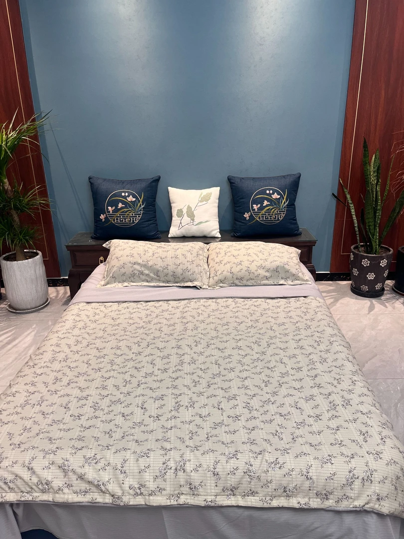 【蔷薇花园】居家好物有氧提花亲肤双层纱大床多功能四件套超软家纺