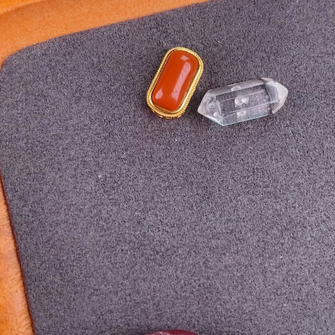 水晶珠宝半成品银S925镀金镶嵌