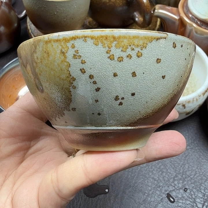 手工手作柴烧主人杯