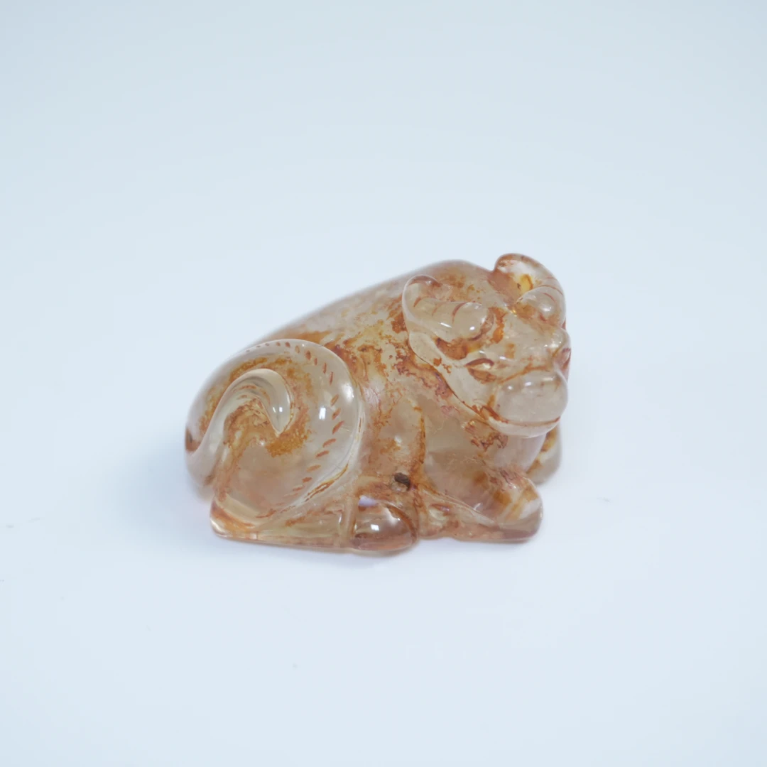 清代水晶仿古牛（汉）416123*古玉*传承