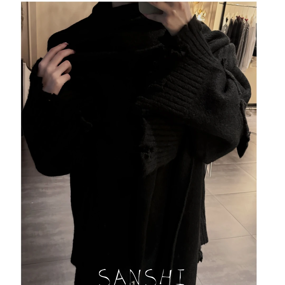 设计师品牌羊驼毛时尚长款围巾