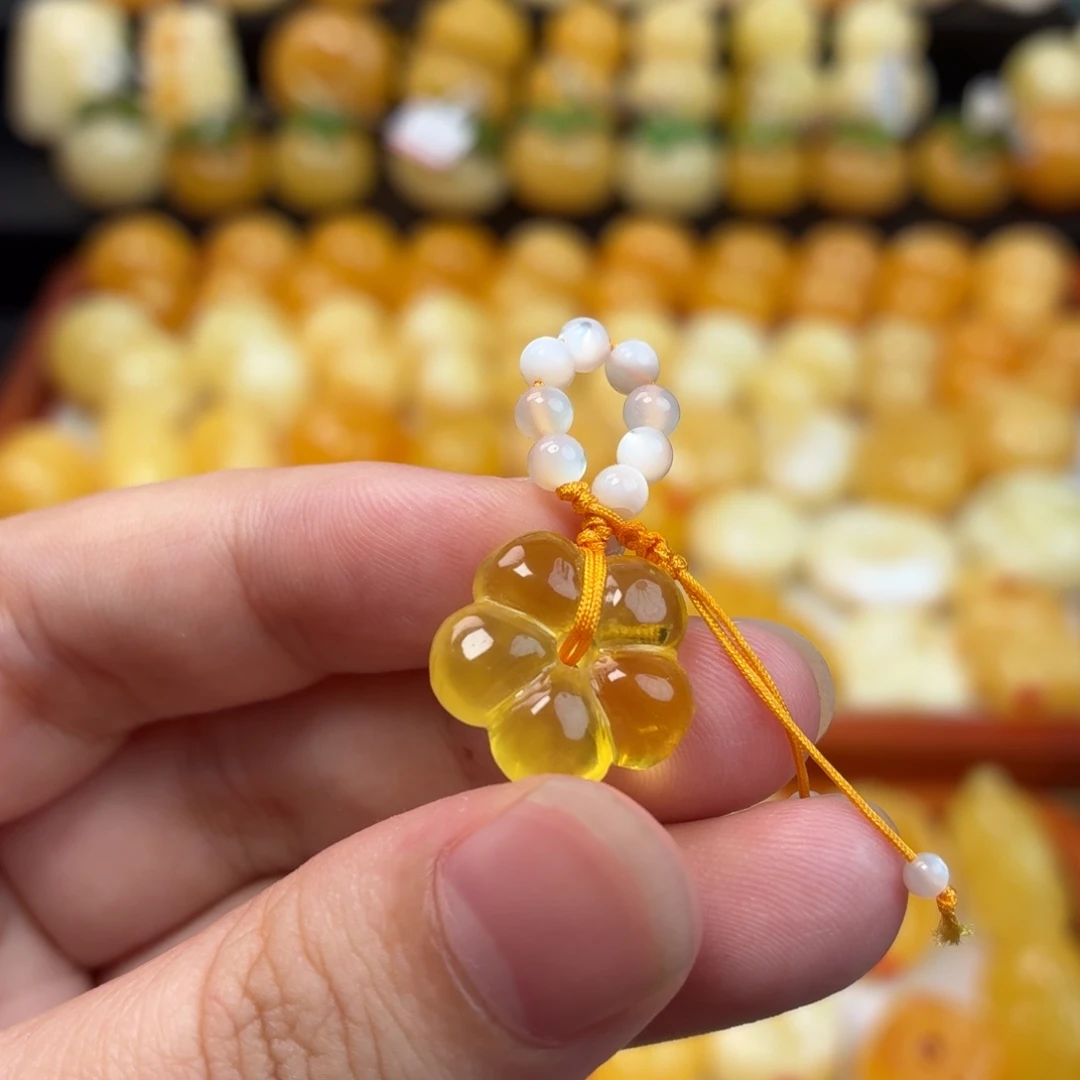 蜜蜡未镶嵌毛衣链蜜蜡