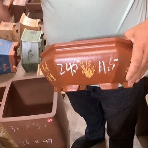 紫砂花盆手工制作