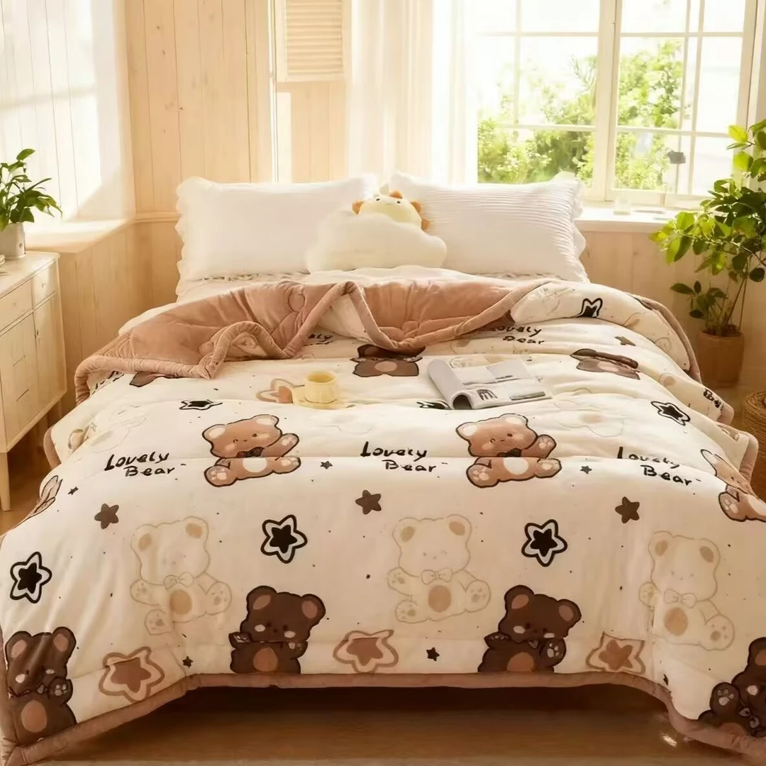 【试睡三十天】2025爆款牛奶绒被子轻奢舒适 星眠熊 约3.5斤