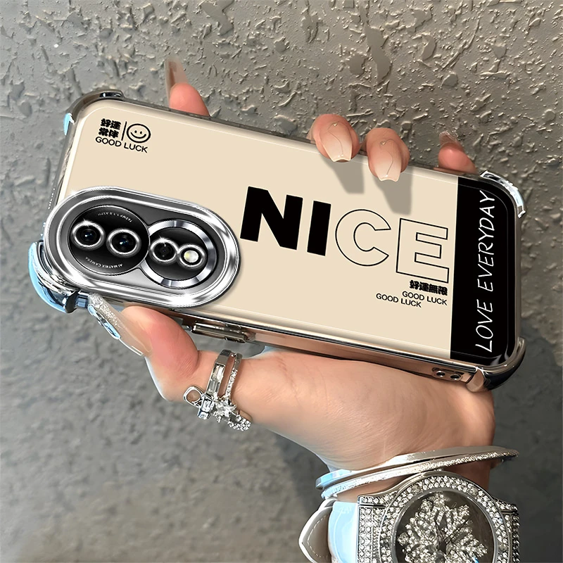 适用于【华为】荣耀80简约个性nice时尚英文创意网红防摔手机壳