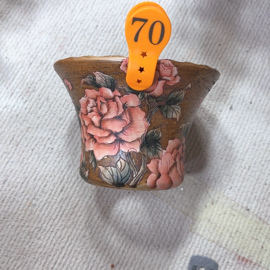 爱***己紫砂花盆陶瓷多肉花盆精品