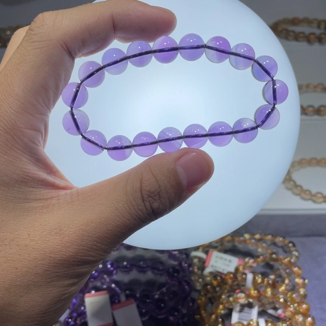 烟晶未镶嵌手链紫水晶