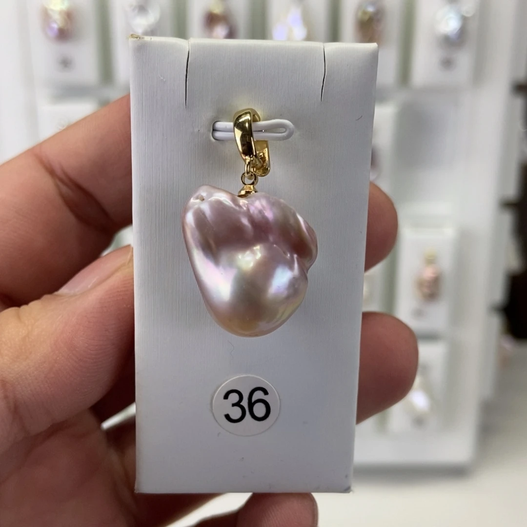 合金淡水珍珠吊坠(不含链)