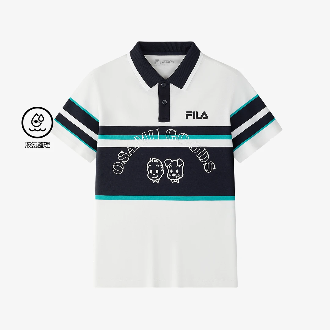 FILAKIDS斐乐儿童【原田治】男大童运动休闲针织POLO衫K12B524102F