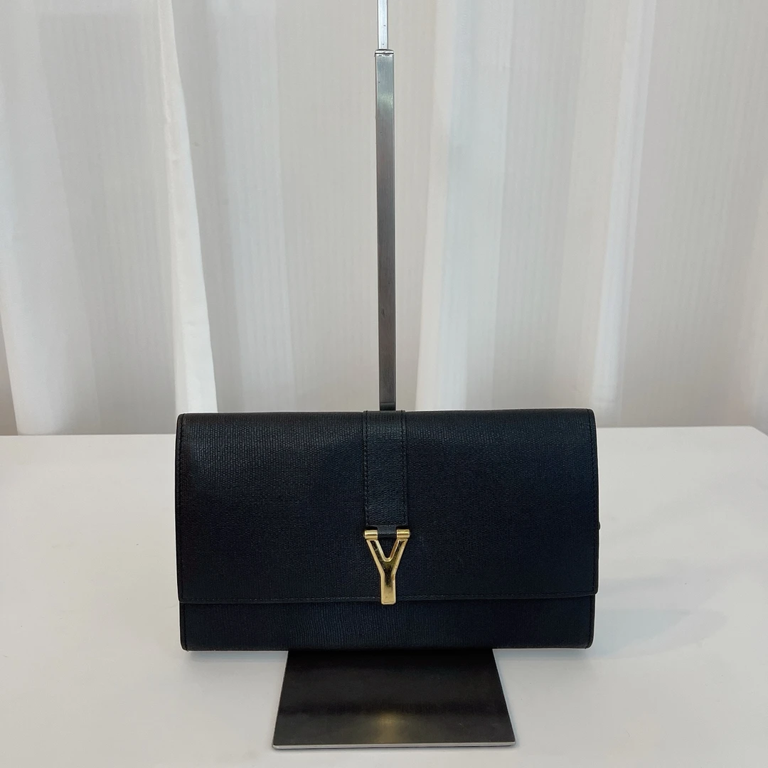 箱包/单肩包 Ysl/圣罗兰 黑色牛皮手包底24  B310