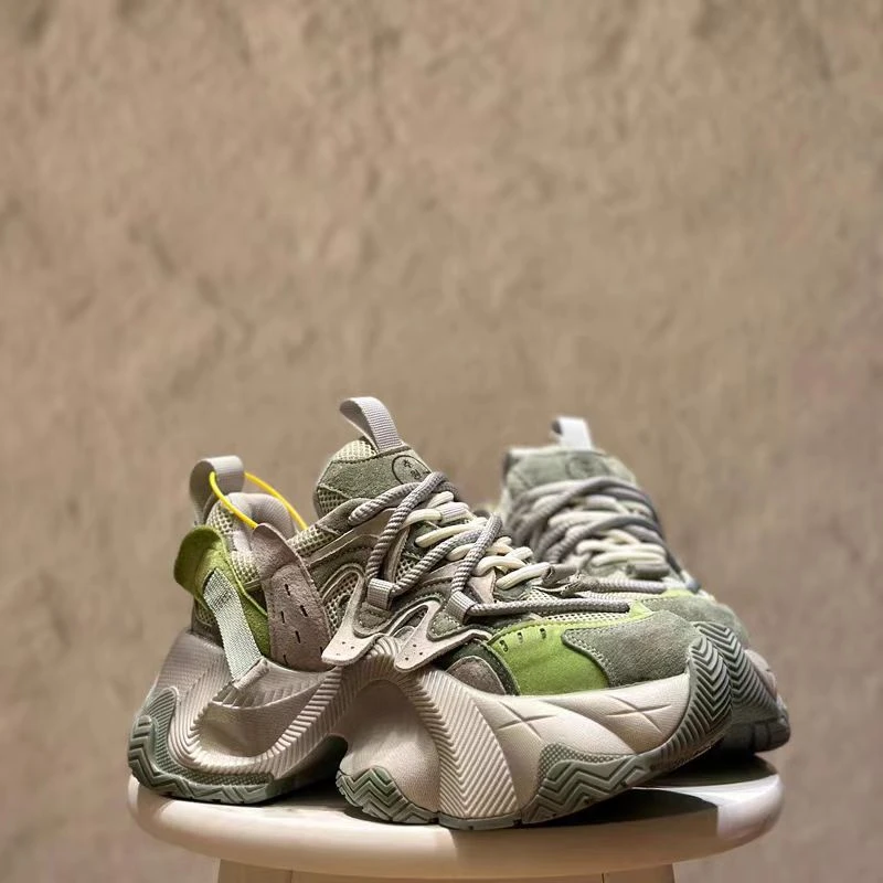 欧洲站厚底老爹鞋女四季款新款增高底机车运动鞋拼色休闲鞋