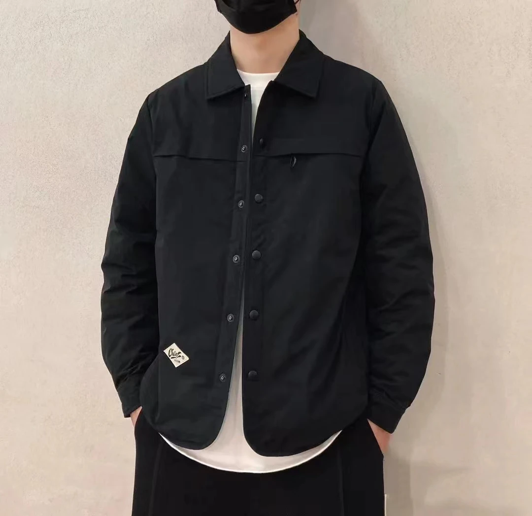 2024秋冬潮流男士翻领羽绒夹克休闲薄款外套简约7252