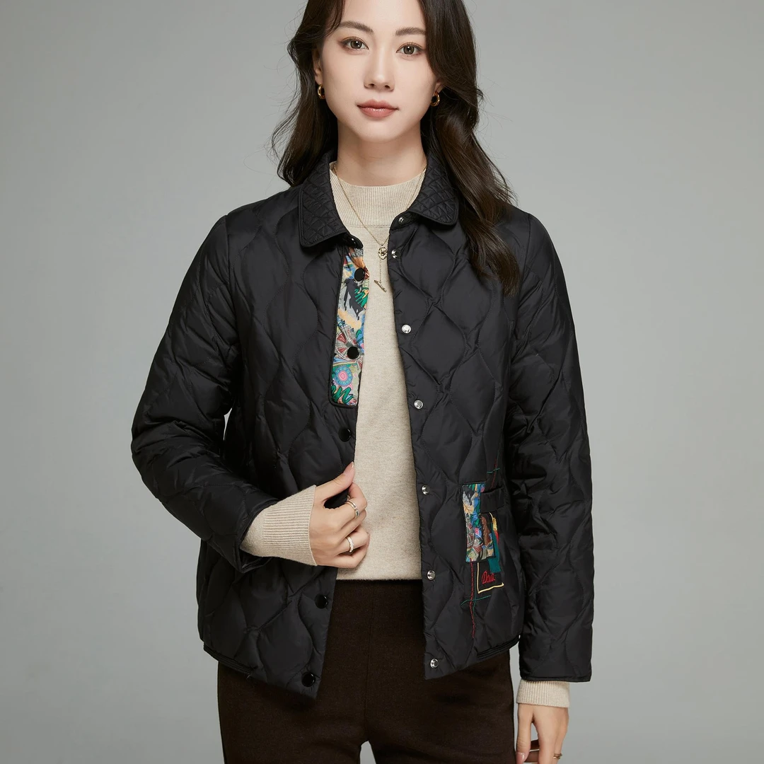 白鸭绒女士冬季泡芙云朵羽绒服冬装保暖短款加厚冬季XA666时尚