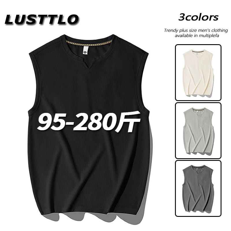 2025夏季新款男士背心休闲大码透气无袖运动T恤宽松百搭潮流坎肩